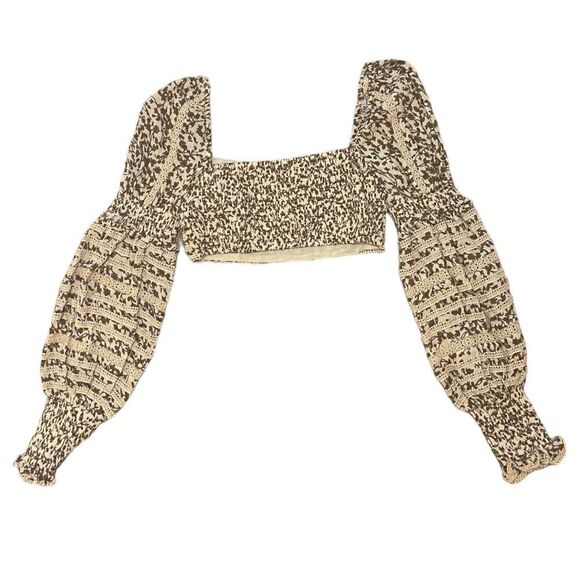 Tularosa James Top in Priya Camel Floral Size Small Crop top Beige Floral - Picture 5 of 7